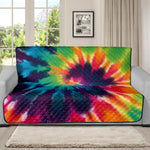 Black And Rainbow Tie Dye Print Futon Protector