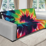 Black And Rainbow Tie Dye Print Futon Protector