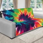 Black And Rainbow Tie Dye Print Futon Protector