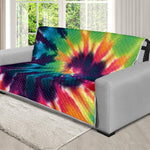 Black And Rainbow Tie Dye Print Futon Protector