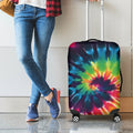 Black And Rainbow Tie Dye Print Luggage Cover