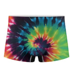 Black And Rainbow Tie Dye Print Men's Boxer Briefs