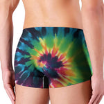 Black And Rainbow Tie Dye Print Men's Boxer Briefs