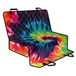 Black And Rainbow Tie Dye Print Pet Car Back Seat Cover