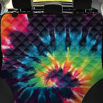 Black And Rainbow Tie Dye Print Pet Car Back Seat Cover