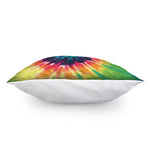 Black And Rainbow Tie Dye Print Pillow Cover