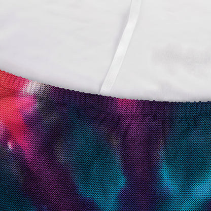 Black And Rainbow Tie Dye Print Sofa Cover