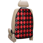 Black And Red Argyle Pattern Print Car Seat Organizers