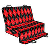 Black And Red Argyle Pattern Print Pet Car Back Seat Cover