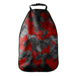 Black And Red Camouflage Print Car Seat Organizers
