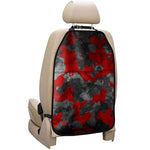 Black And Red Camouflage Print Car Seat Organizers