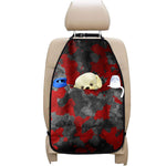 Black And Red Camouflage Print Car Seat Organizers