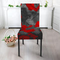 Black And Red Camouflage Print Dining Chair Slipcover