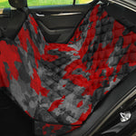 Black And Red Camouflage Print Pet Car Back Seat Cover