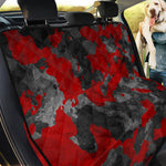 Black And Red Camouflage Print Pet Car Back Seat Cover