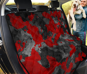 Black And Red Camouflage Print Pet Car Back Seat Cover