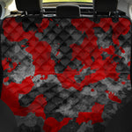 Black And Red Camouflage Print Pet Car Back Seat Cover