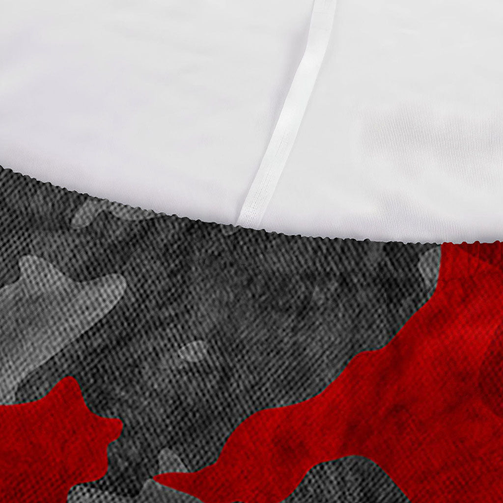 Black And Red Camouflage Print Sofa Cover
