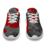 Black And Red Camouflage Print Sport Shoes GearFrost