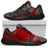 Black And Red Camouflage Print Sport Shoes GearFrost