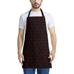 Black And Red Canadian Maple Leaf Print Apron