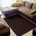 Black And Red Canadian Maple Leaf Print Floor Mat