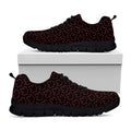 Black And Red Canadian Maple Leaf Print Black Running Shoes
