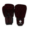 Black And Red Canadian Maple Leaf Print Boxing Gloves