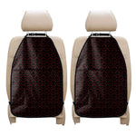 Black And Red Canadian Maple Leaf Print Car Seat Organizers