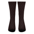 Black And Red Canadian Maple Leaf Print Crew Socks
