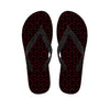 Black And Red Canadian Maple Leaf Print Flip Flops