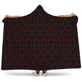 Black And Red Canadian Maple Leaf Print Hooded Blanket