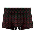 Black And Red Canadian Maple Leaf Print Men's Boxer Briefs