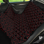 Black And Red Canadian Maple Leaf Print Pet Car Back Seat Cover