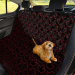 Black And Red Canadian Maple Leaf Print Pet Car Back Seat Cover