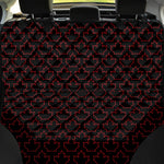 Black And Red Canadian Maple Leaf Print Pet Car Back Seat Cover