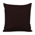 Black And Red Canadian Maple Leaf Print Pillow Cover