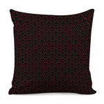 Black And Red Canadian Maple Leaf Print Pillow Cover