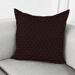 Black And Red Canadian Maple Leaf Print Pillow Cover