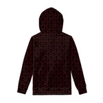 Black And Red Canadian Maple Leaf Print Pullover Hoodie