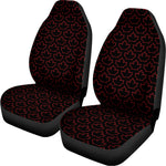 Black And Red Canadian Maple Leaf Print Universal Fit Car Seat Covers