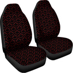 Black And Red Canadian Maple Leaf Print Universal Fit Car Seat Covers