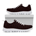 Black And Red Canadian Maple Leaf Print White Running Shoes