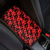 Black And Red Casino Card Pattern Print Car Center Console Cover