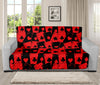 Black And Red Casino Card Pattern Print Futon Protector