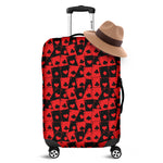 Black And Red Casino Card Pattern Print Luggage Cover