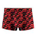 Black And Red Casino Card Pattern Print Men's Boxer Briefs