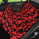 Black And Red Casino Card Pattern Print Pet Car Back Seat Cover