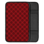 Black And Red Chinese Pattern Print Car Center Console Cover