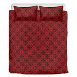 Black And Red Chinese Pattern Print Duvet Cover Bedding Set